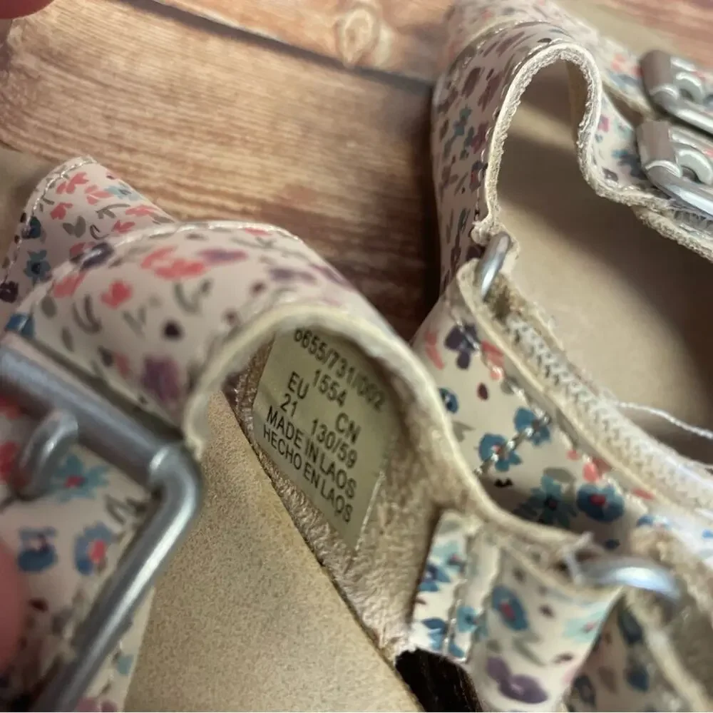Zara toddler floral sandals size EU21  Us 5 1/2